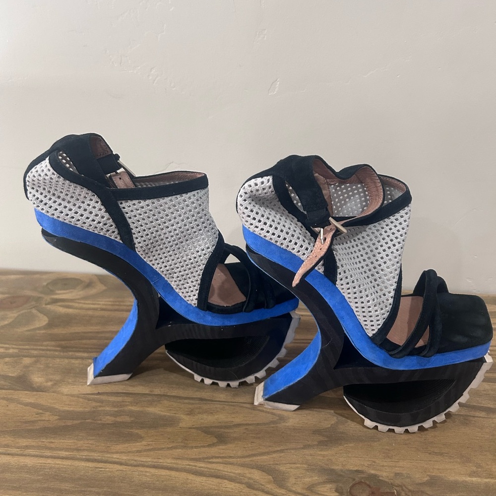 Jeffrey Campbell mesh platform sandals